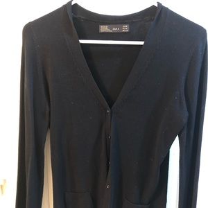 Zara M size black cardigan